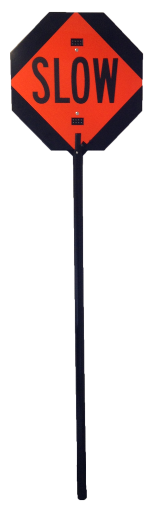 slow led flagger sign